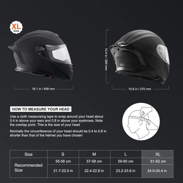 Motorcykelhjälm, ECE-godkänd, inbyggd solskyddslins,XL