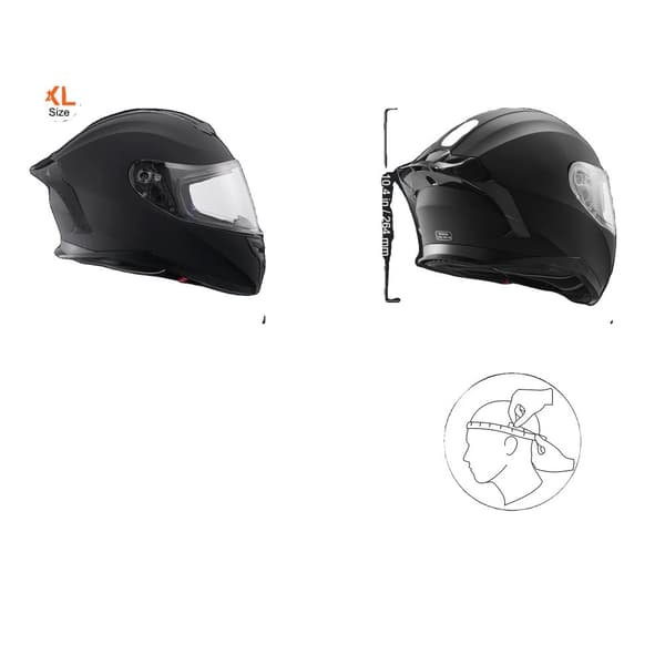 Motorcykelhjälm, ECE-godkänd, inbyggd solskyddslins,XL