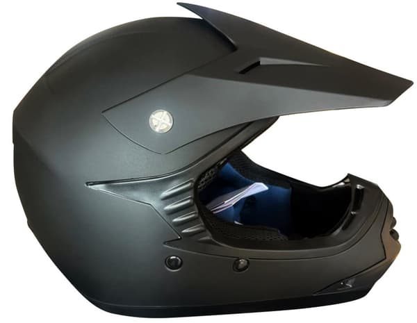 Barn Crosser Hjälm Matt svart Stl. M Ny modell
