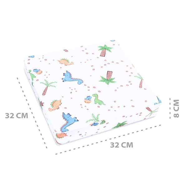 Bältesstol barnstol bältesstolsdyna barnstol - 32x32x8cm - bältesstol utomhus och inomhus bältesstol reducerare boostapak för resebarnstol dinosaurie
