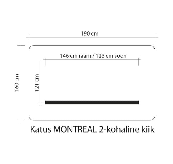Svingtak MONTREAL-2, 160x190cm