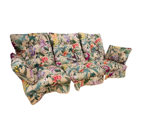 Gungkuddar AMAZONIA 108x56x10cm, beige blommig