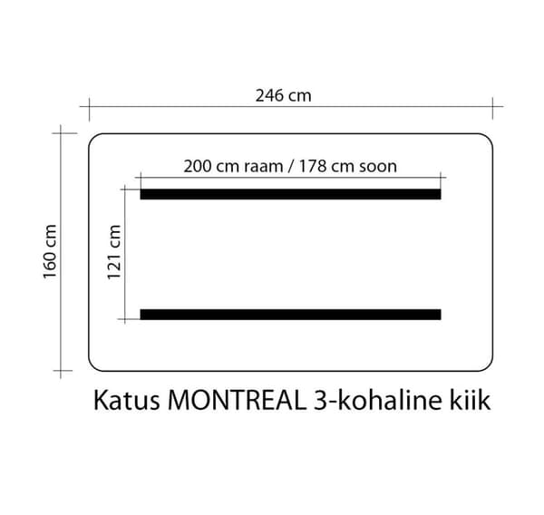 Svingtak MONTREAL-3, 160x246cm, beige
