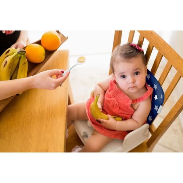 Babybälte för matbord - BENBAT - Bärbar och tvättbar - Lätt att fälla ihop - Justerbar säkerhetssele - Marinblå