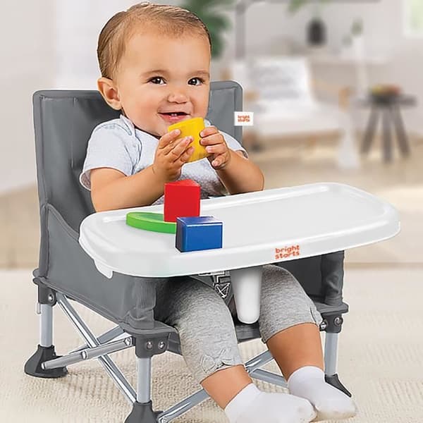 LJUS STARTAR Fällbar kompakt bältesstol - Pop 'N Sit, avtagbar surfplatta, ultrakompakt, bärväska medföljer
