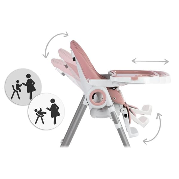 Nukido Belo pink foderstol med bord + pandebånd med legetøj