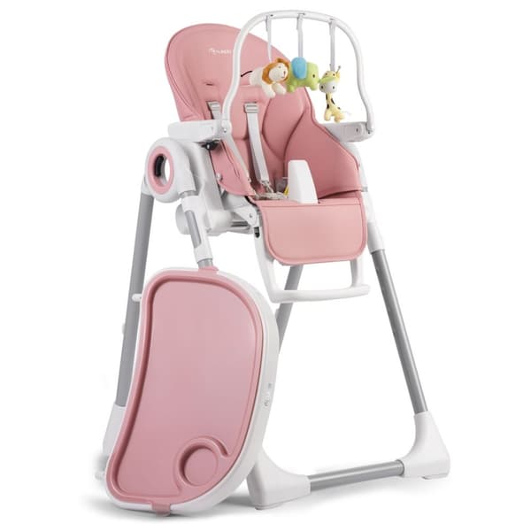 Nukido Belo pink foderstol med bord + pandebånd med legetøj