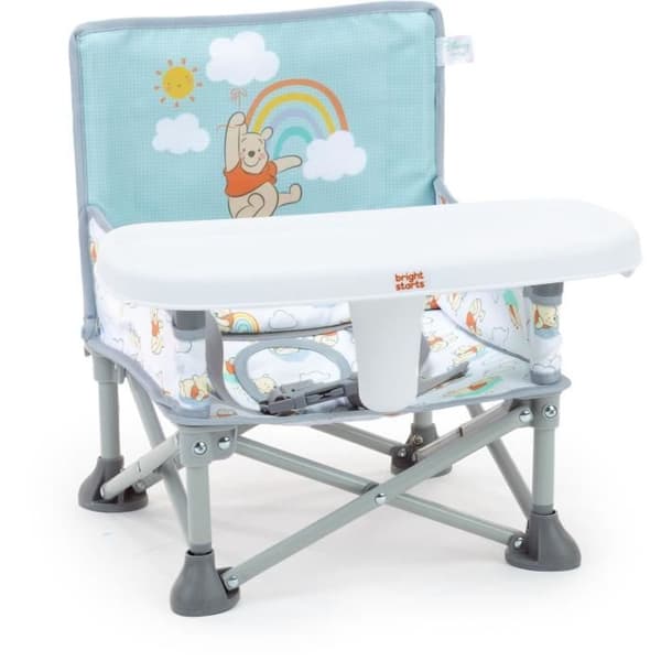 DISNEY BABY Nalle Puh bältesstol, Pop 'n Sit bältesstol, inomhus, utomhus, praktisk och kompakt, snabbfällbar,
