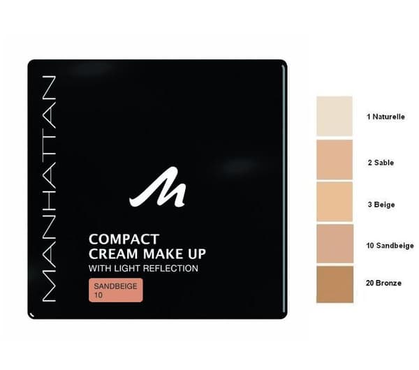 Manhattan Compact Velvet Matt Cream Make Up-Sandbeige