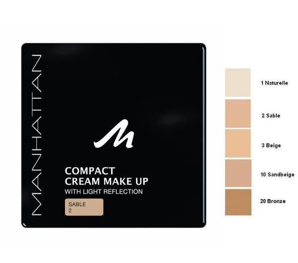 Manhattan Compact Velvet Matt Cream Make Up--02 Sable