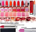 Miniatyrbild 3 av 3: Maybelline Color Sensational BOLD Matte Lipstick-Mat 1 Coral Red