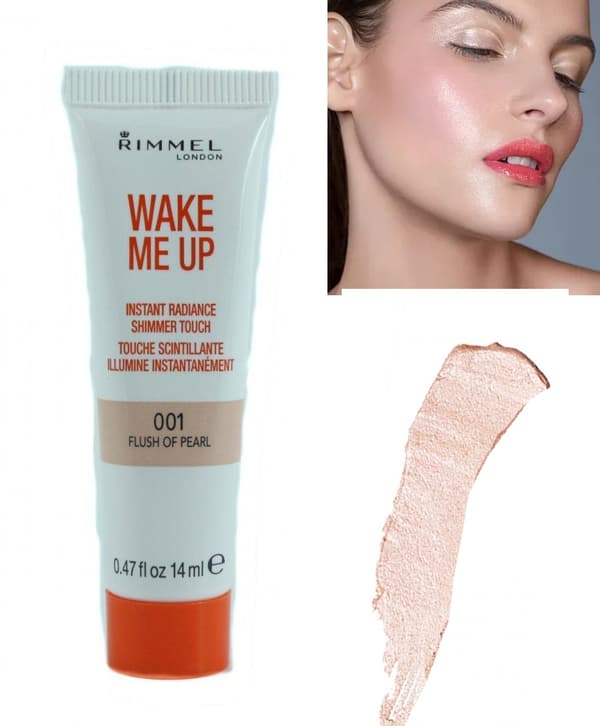 Rimmel Wake-Me-Up Shimmer Highligt & Blush - Flush of Pearl
