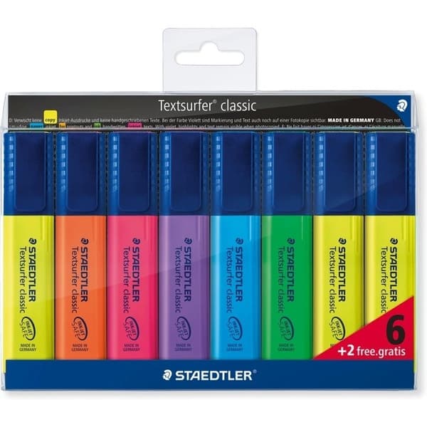 Staedtler highlighters 6+ 2 gratis