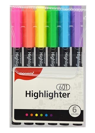 Monami tunn highlighter 6 st fluo n601