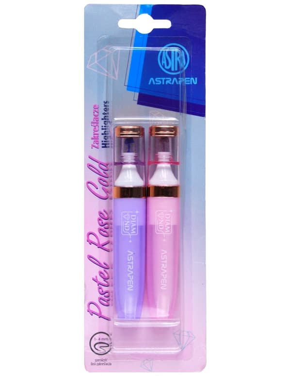 Pastel Rose Gold Highlighters 2 stk blister Astra