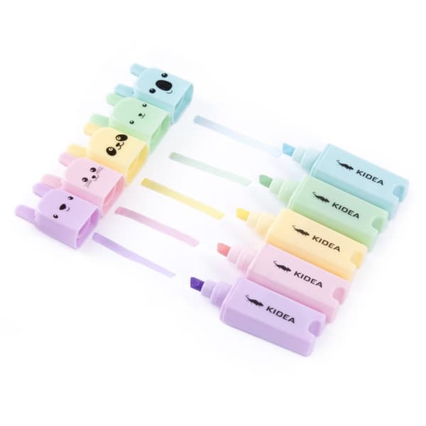 Kidea animal highlighters 5 stk