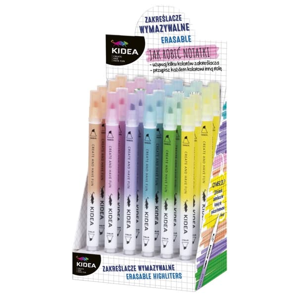 Kidea sletbare highlighters 6 stk
