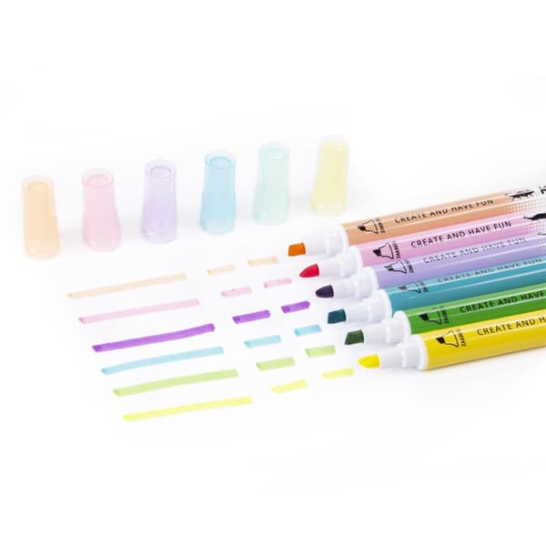 Kidea sletbare highlighters 6 stk