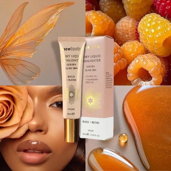 Face Facts VEGAN Build & Blend Dewy Liquid Highlighter-Golden Glass Skin