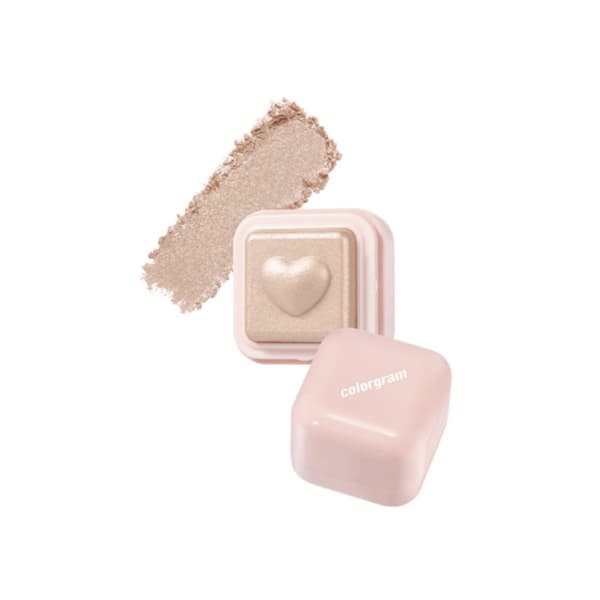 Colorgram Milk Bling Heartlighter #01 Peach Heart 2,2 g - champagnefärgad hjärtfärgad överstrykningspenna