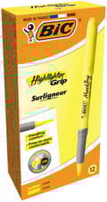 Miniatyrbild 10 av 10: Överstrykningspenna BIC Grip Gul 12st