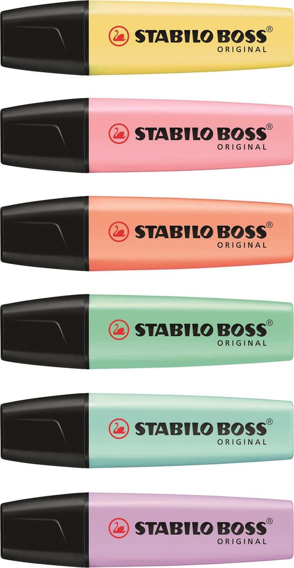 Överstrykningspenna BOSS pastell 6/fp