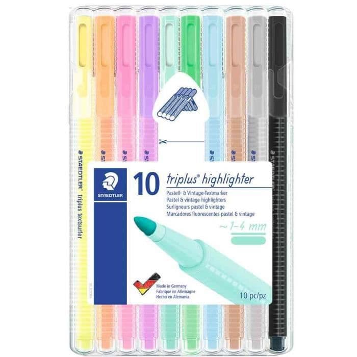 triplus highlighter, etui om 10 st