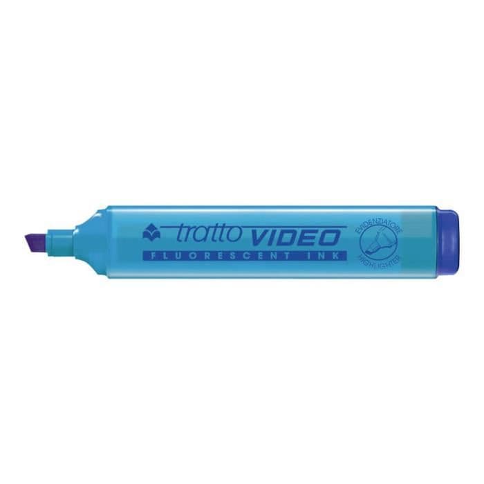 tratto Video Highlighter för fotopapper, kalkerpapper, faxpapper transparent ljusblått vattenbaserat bläck 1-5 mm