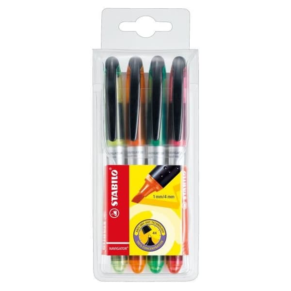 STABILO Påse med 4 Navigator Highlighters