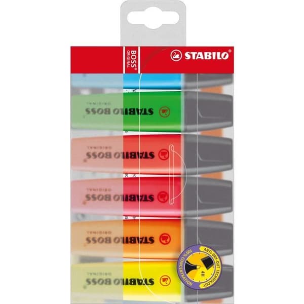 STABILO - 6 BOSS ORIGINAL highlighter
