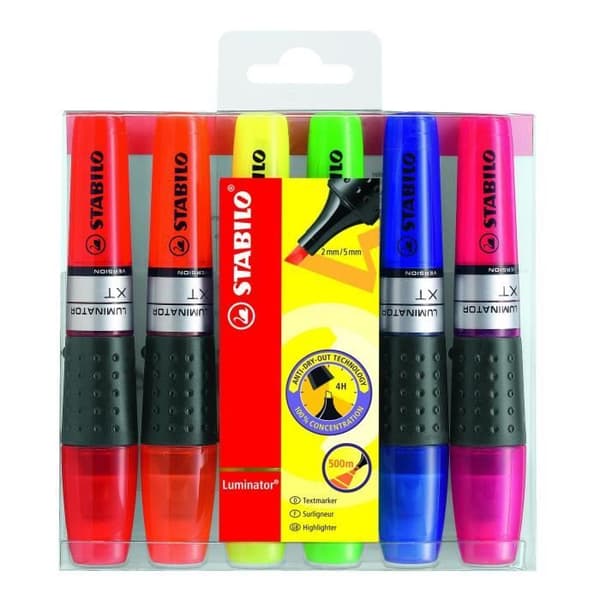 STABILO LUMINATOR highlighter, etui om 6...