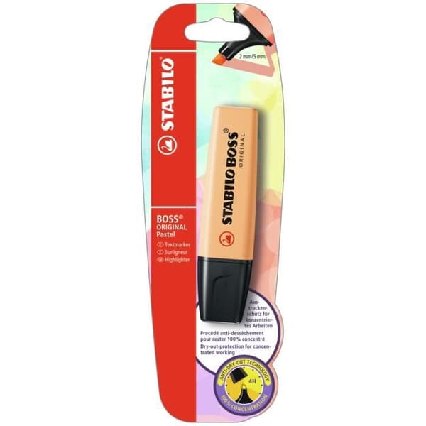 Kartongblister x 1 STABILO BOSS ORIGINAL Pastell - aprikossorbet