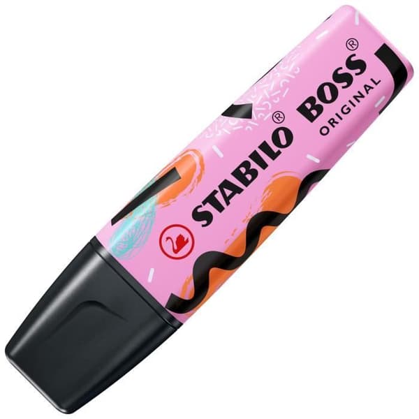STABILO BOSS ORIGINAL av Ju Schnee - frostad lila - Box med 10 stycken