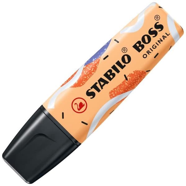 STABILO BOSS ORIGINAL av Ju Schnee - aprikossorbet - Box med 10 stycken