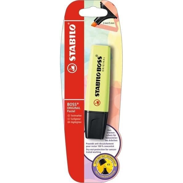 Kartongblister x 1 STABILO BOSS ORIGINAL Pastell - limeskal