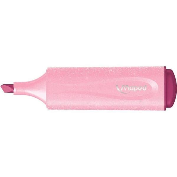 Surlinjare - Maped - FLUO PEPS Glitter Pastell - Förpackning med 4 - Biseaud spets - Glittrande bläck