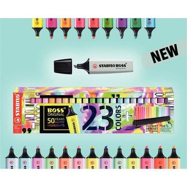 Set med 23 BOSS ORIGINAL ARTY Highlighters