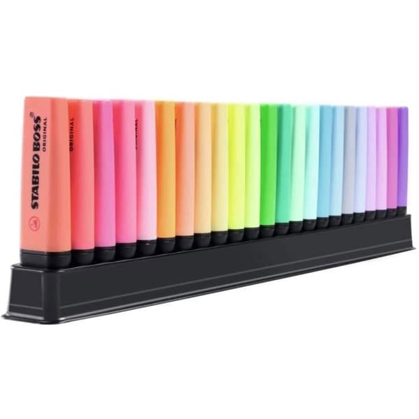 Skrivbordset - STABILO - 23 Marker i fluorescerande och pastell - 50-årsjubileumsutgåvan.