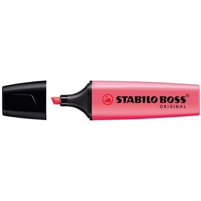 Surlighter - STABILO - Boss - Rosa - Sned spets - Universalbläck - Intensiv motståndskraft