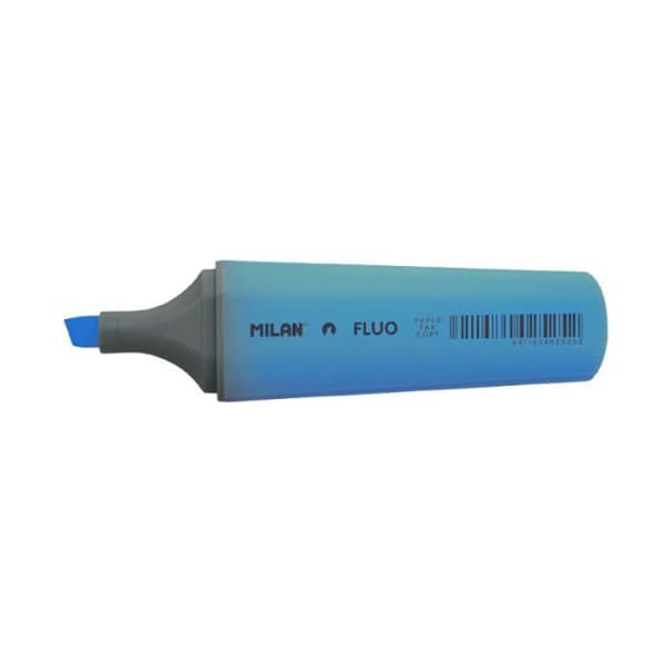 Milan highlighter Fluo 1 - 4,8 mm platt 153 mm blå