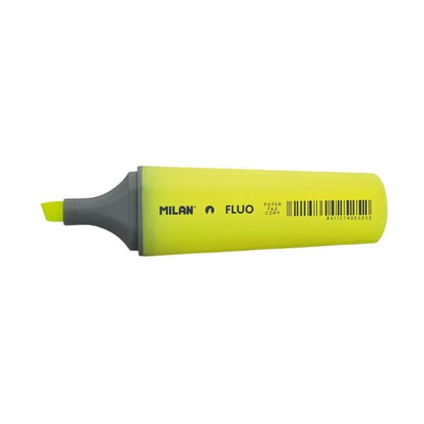 Milan highlighter Fluo 1 - 4,8 mm platt 153 mm gul