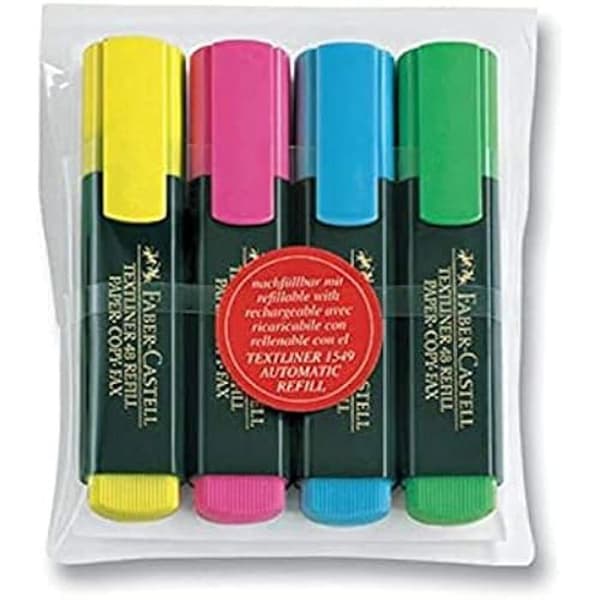 Faber-Castell fluorescerande markörer - 5 enheter
