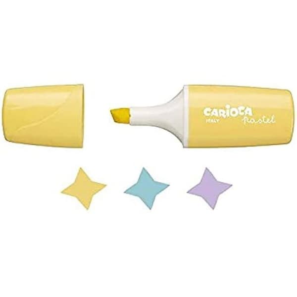 Surlignt - CARIOCA - Minilight - Pastellfärger - Förpackning med 3 - Flerfärgad