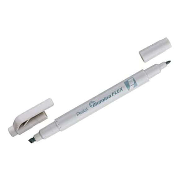 Hämtning av 10 Pentel Illumina Flex bi-punkt högläsare grå pastell
