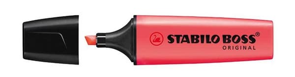 STABILO BOSS ORIGINAL RØD TEKST HIGHLIGHTER