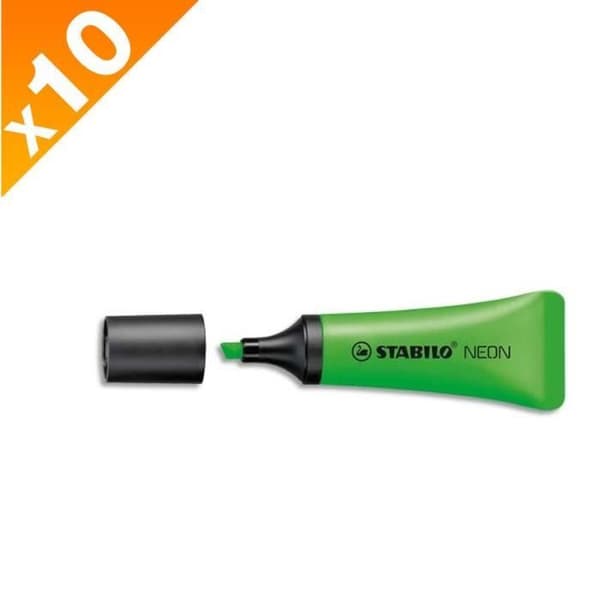 STABILO Highlighter BOSS NEON grön set om 10 st