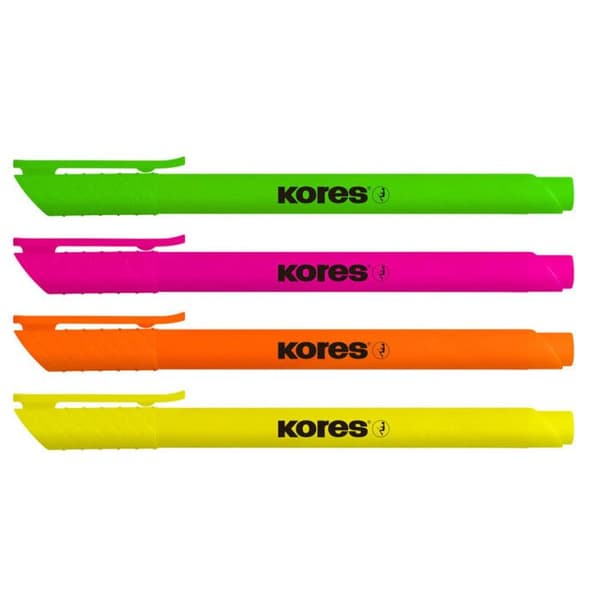 Marker - Kores - Assorterande - Snedskuren spets 0,5-3,5mm - 4 stycken - Blandad