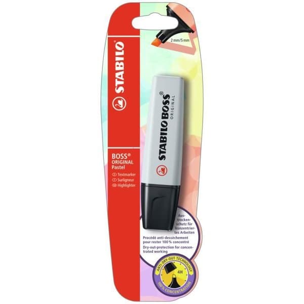 Kartongblister x 1 STABILO BOSS ORIGINAL Pastell - grått pulver