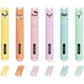 Miniatyrbild 1 av 3: Legami Teddy's Style Mini Highlighter Set om 6 - gul, persika, rosa, lila, ljusblå, ljusgrön - för att markera och understryka