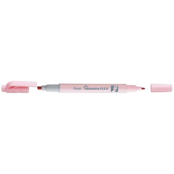 Surlinje - Pentel - Illumina Flex Pastell - Paket med 10 - 2 spetsar - Pastellrosa